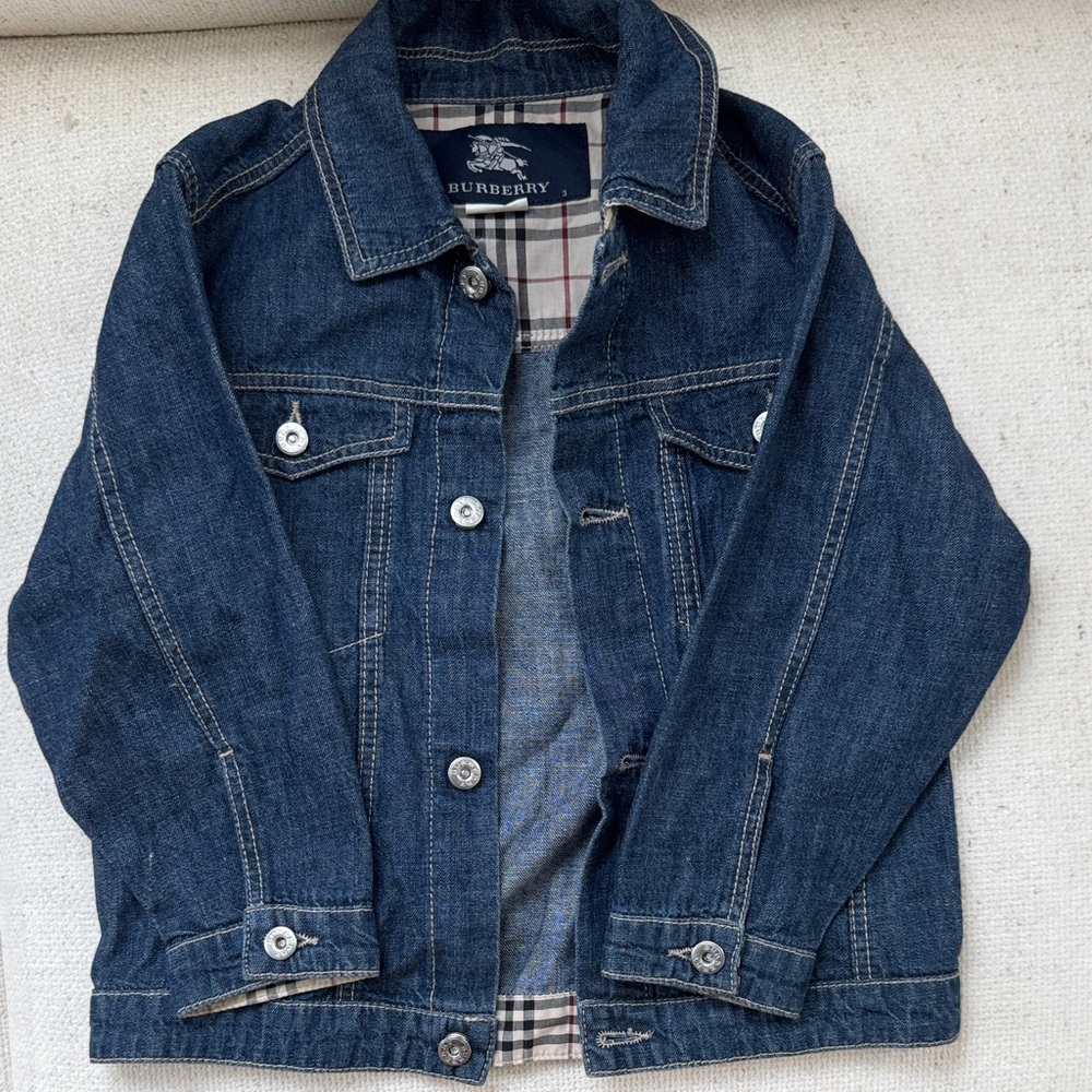 Burberry Kids Dark Blue Jean Jacket